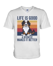 A BERNESE MAKES IT BETTER V-Neck T-Shirt tile