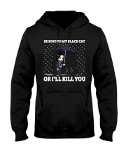 BE KIND TO MY BLACK CAT Hooded Sweatshirt tile