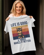A YORKIE MAKES IT BETTER Classic T-Shirt apparel-classic-tshirt-lifestyle-front-118