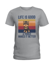 A YORKIE MAKES IT BETTER Ladies T-Shirt tile