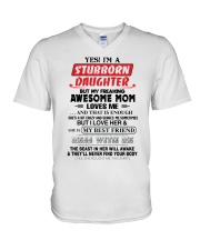 Stubborn Daughter V-Neck T-Shirt thumbnail