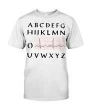 Abcdef Nurse PQRT Heartbeat Nursing Heart Doctor Premium Fit Mens Tee tile