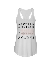 Abcdef Nurse PQRT Heartbeat Nursing Heart Doctor Ladies Flowy Tank front