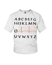 Abcdef Nurse PQRT Heartbeat Nursing Heart Doctor Youth T-Shirt tile