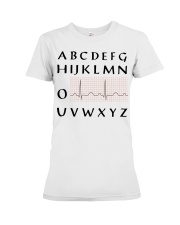 Abcdef Nurse PQRT Heartbeat Nursing Heart Doctor Premium Fit Ladies Tee tile