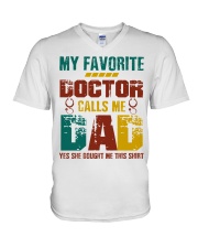 My Favorite Doctor Calls Me Dad V-Neck T-Shirt thumbnail