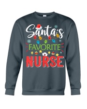 Santa's Favorite Nurse Xmas Christmas Gift Nursing Crewneck Sweatshirt tile