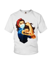 Nurse Strong Nursing Gift For Strong Women Youth T-Shirt tile