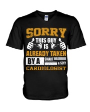 Sorry This Guy Taken By Cardiologist V-Neck T-Shirt thumbnail