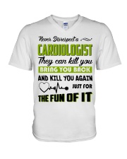 Never Disrespect A Cardiologist They Can Kill You V-Neck T-Shirt thumbnail