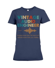 Vintage Audio Engineer Knows More Than He Says Premium Fit Ladies Tee tile
