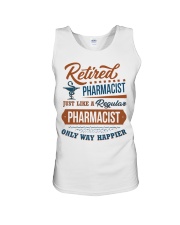 Retired Pharmacist Like Regular Only Happier Gift Unisex Tank tile