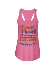 Retired Pharmacist Like Regular Only Happier Gift Ladies Flowy Tank tile