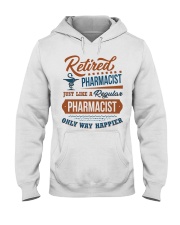Retired Pharmacist Like Regular Only Happier Gift Hooded Sweatshirt tile