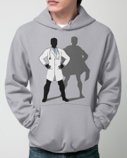 Men Doctor Hero Superhero During Pandemic Gift Hooded Sweatshirt apparel-hooded-sweatshirt-lifestyle-front-45