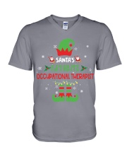 Santa's Favorite Occupational Therapist Christmas V-Neck T-Shirt tile