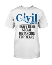 Civil Engineer Social Distancing Premium Fit Mens Tee tile