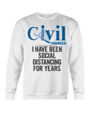 Civil Engineer Social Distancing Crewneck Sweatshirt tile