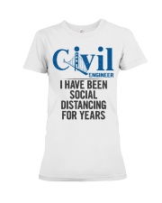 Civil Engineer Social Distancing Premium Fit Ladies Tee tile