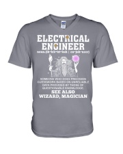 Electrical Engineer Define Magician V-Neck T-Shirt tile