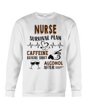 Nurse Survival Plan Caffeine Alcohol Crewneck Sweatshirt thumbnail