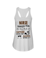 Nurse Survival Plan Caffeine Alcohol Ladies Flowy Tank thumbnail