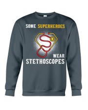 Superheroes Wear Stethoscopes Doctor Nurse Crewneck Sweatshirt tile