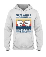 Sleep With Dentist Smile Funny Gift For Dentist Hooded Sweatshirt tile