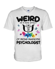 Weird Is A Side Effect Of Being Psychologist V-Neck T-Shirt thumbnail