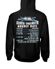 Audio Engineer Hourly Rate Hooded Sweatshirt back