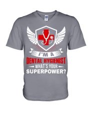 Whats Your Superpower Dental Hygienist V-Neck T-Shirt tile