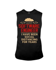 Software Engineer Social Distancing Sleeveless Tee thumbnail
