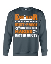 Engineer I Try To Make Things Funny Engineering Crewneck Sweatshirt tile