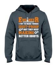 Engineer I Try To Make Things Funny Engineering Hooded Sweatshirt tile