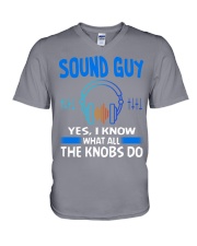 Sound Guy Yes I Know What All The Knobs Do V-Neck T-Shirt thumbnail