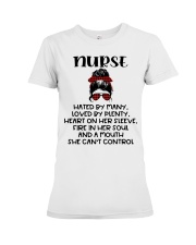 Nurse Hated By Many Premium Fit Ladies Tee tile