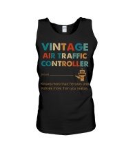 Vintage Air Traffic Controller Knows More Than He Unisex Tank thumbnail
