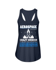 Aerospace Engineer Smart And Crazy Funny Ladies Flowy Tank tile
