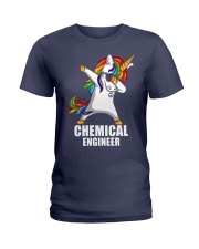 Chemical Engineer Unicorn Dabbing Ladies T-Shirt thumbnail