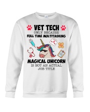 Vet Tech Multitasking Magical Unicorn Crewneck Sweatshirt tile