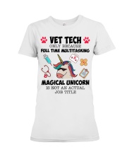 Vet Tech Multitasking Magical Unicorn Premium Fit Ladies Tee tile