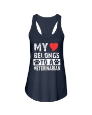 My Heart Belongs To Be A Veterinarian Ladies Flowy Tank tile