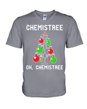 Chemistree Chemistry Christmas V-Neck T-Shirt tile