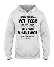 I Am A Grumpy Vet Tech Hooded Sweatshirt thumbnail
