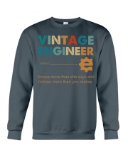 Vintage Engineer Knows More Than She Says Crewneck Sweatshirt thumbnail