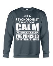I'm A Psychologist I May Look Calm Crewneck Sweatshirt tile