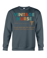 Vintage Nurse Knows More Than She Says Crewneck Sweatshirt thumbnail