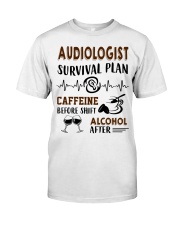 Audiologist Survival Plan Caffeine Alcohol Premium Fit Mens Tee thumbnail