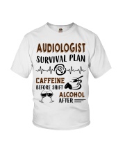 Audiologist Survival Plan Caffeine Alcohol Youth T-Shirt thumbnail