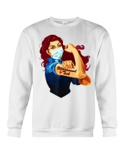 Redhead Ultrasound Tech Strong Women Pandemic Crewneck Sweatshirt tile